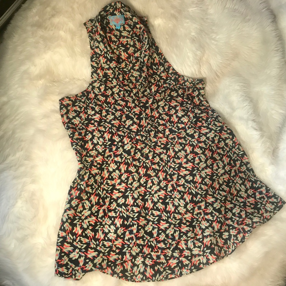 Plenty by Tracy Reese silk collared sleeveless top